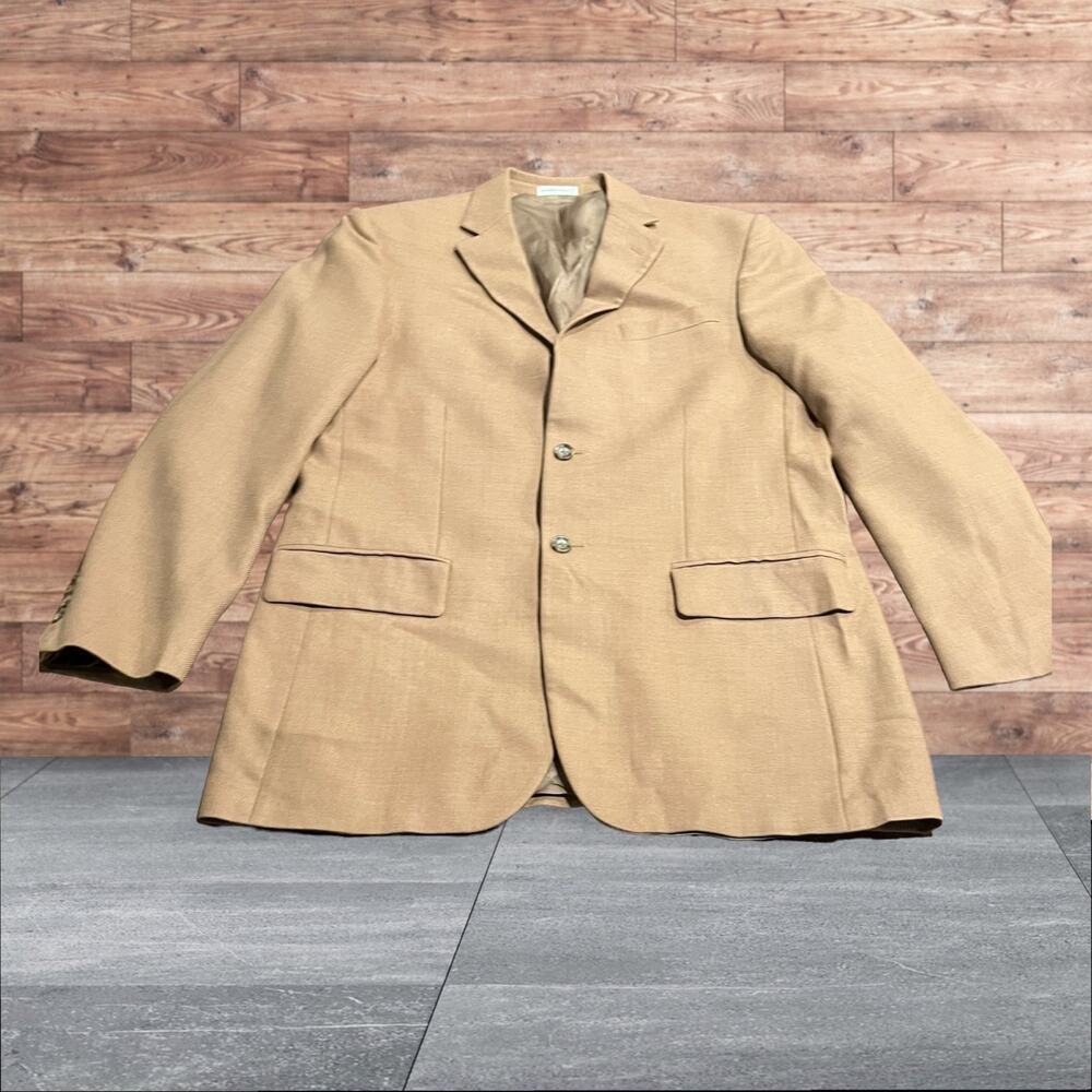 Geoffrey Beene Men’s Camel 100% Wool Blazer Sports Coat Size 42R
